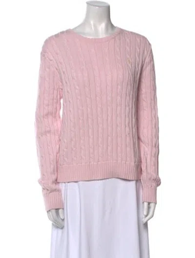 Pre-owned Polo Ralph Lauren Scoop Neck Sweater In Pink