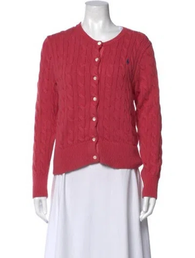 Pre-owned Polo Ralph Lauren Scoop Neck Sweater In Pink