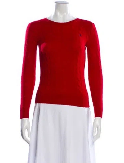 Pre-owned Polo Ralph Lauren Scoop Neck Sweater In Red