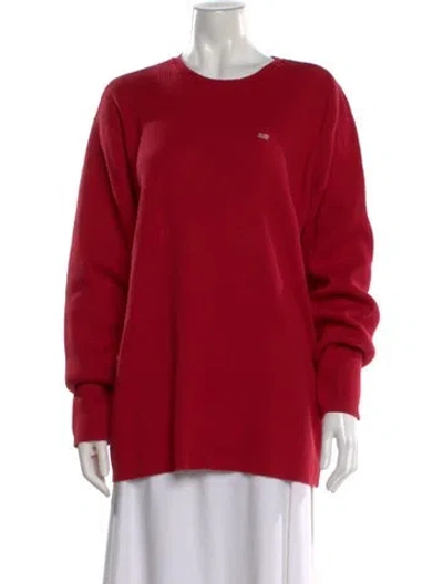 Pre-owned Polo Ralph Lauren Scoop Neck Sweater In Red