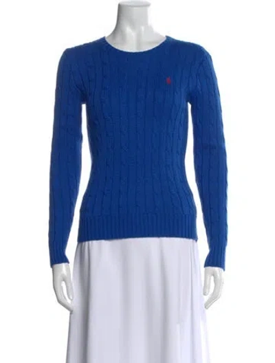 Pre-owned Polo Ralph Lauren Scoop Neck Sweater W/ Tags In Blue