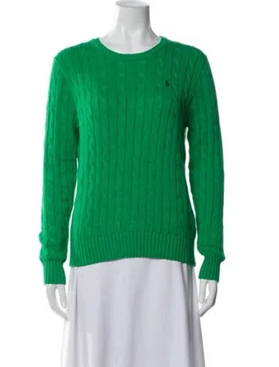 Pre-owned Polo Ralph Lauren Scoop Neck Sweater W/ Tags In Green