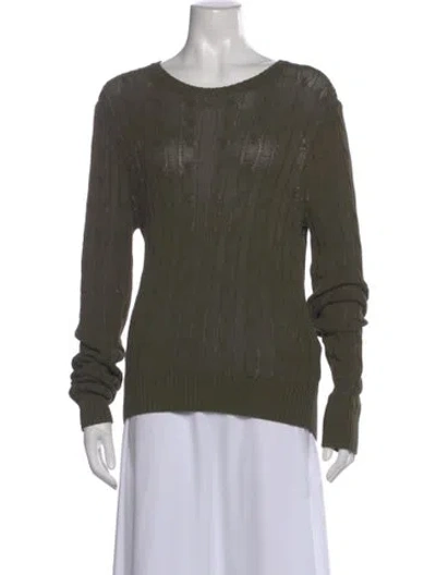 Pre-owned Polo Ralph Lauren Scoop Neck Sweater W/ Tags In Green