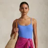Polo Ralph Lauren Scoopback One-piece Swimsuit In Periwinkle