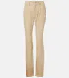 Polo Ralph Lauren Ralph Lauren Suede Leather Trousers In Beige