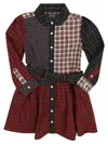 Polo Ralph Lauren Scottish Cotton Patchwork Chemisier In Red/green