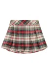 Polo Ralph Lauren Multicolor Pleated Skirt With Striped Pattern Detail In Cotton Girl In Red Multi