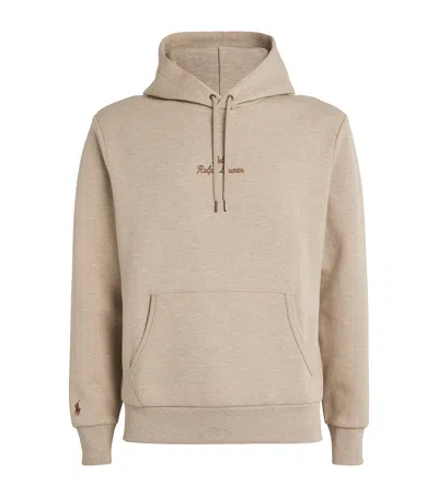 Polo Ralph Lauren Script Logo Hoodie In Beige