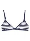 Polo Ralph Lauren White And Blue Striped Bikini Top