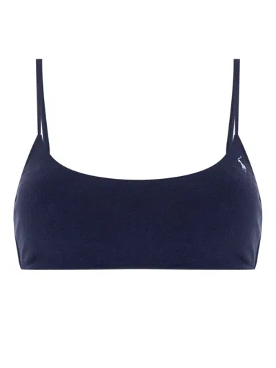 Polo Ralph Lauren Navy Blue Top Bikini Top With Logo