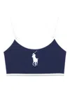 Polo Ralph Lauren Navy Blue Bikini Top With Logo