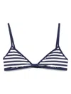 Polo Ralph Lauren White And Blue Striped Bikini Top
