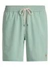 Polo Ralph Lauren Mens Traveller Striped Swim Shorts Raft Green Seersucker Xxl In Green