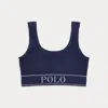 Polo Ralph Lauren Seamless Cropped Scoopneck Tank In Brown