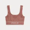 Polo Ralph Lauren Seamless Cropped Scoopneck Tank In Pink