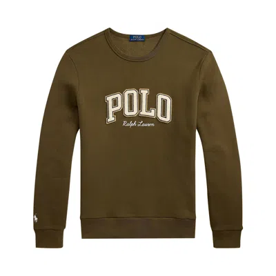 Pre-owned Polo Ralph Lauren Seasonal Fleece Long-sleeve Sweatshirt 'canopy Olive' | Green | Men's Size M