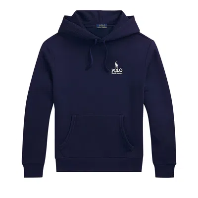 Pre-owned Polo Ralph Lauren Seasonal Fleece Long-sleeve Sweatshirt 'cruise Navy' | Blue | Men's Size S