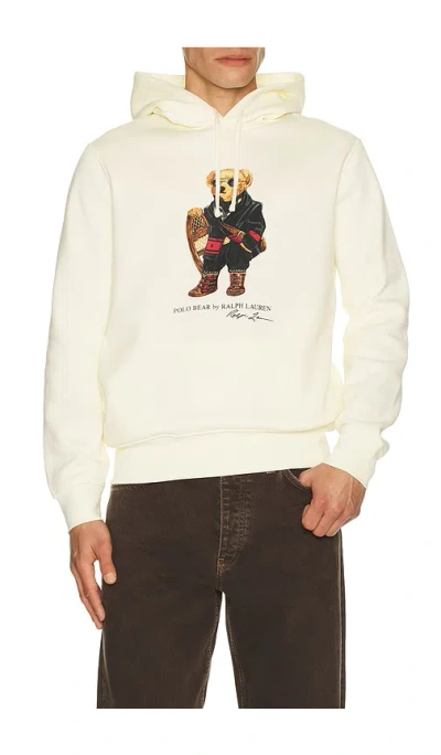 Polo Ralph Lauren Seasonal Fleece Novelty Bear Hoodie In White