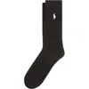 Polo Ralph Lauren Seasonless Cable Crew Socks In Black