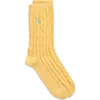 Polo Ralph Lauren Seasonless Cable Crew Socks In Yellow