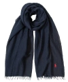 Polo Ralph Lauren Seasonless Signature Solid Scarf In Blue