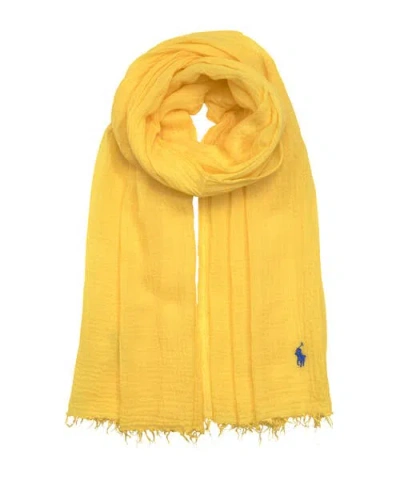 Polo Ralph Lauren Seasonless Signature Solid Scarf In Yellow