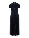 Polo Ralph Lauren Maxi Flared Dress With Classic Collar