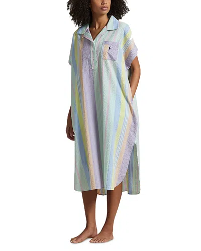 POLO RALPH LAUREN SEERSUCKER LONG SLEEPSHIRT