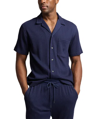Polo Ralph Lauren Seersucker Pajama Shirt In Blue