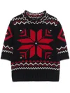 Polo Ralph Lauren Snowflake-motif Short-sleeve Jumper In Blue