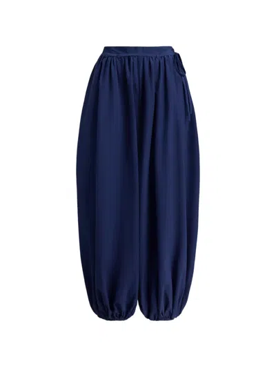 Polo Ralph Lauren Self-tie Balloon Trousers In Blue