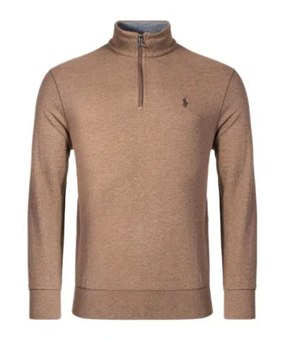 Polo Ralph Lauren Semi-zipper Sweater In Brown