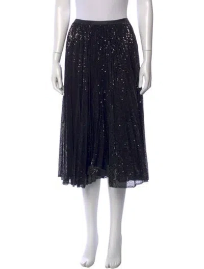 Pre-owned Polo Ralph Lauren Sequin Embellishments Midi Length Skirt In Brown