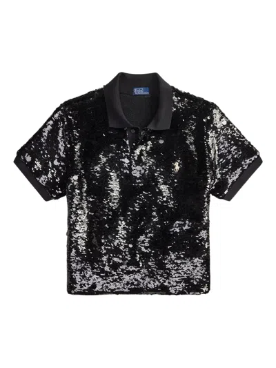 POLO RALPH LAUREN SEQUIN SHORT-SLEEVE POLO SHIRT