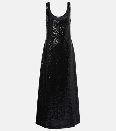 Polo Ralph Lauren Sequined Maxi Dress In Polo Black