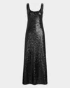 POLO RALPH LAUREN SEQUINED SCOOP-NECK DRESS