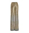 Polo Ralph Lauren Sequinned Sheer Bradlee Trousers In Black