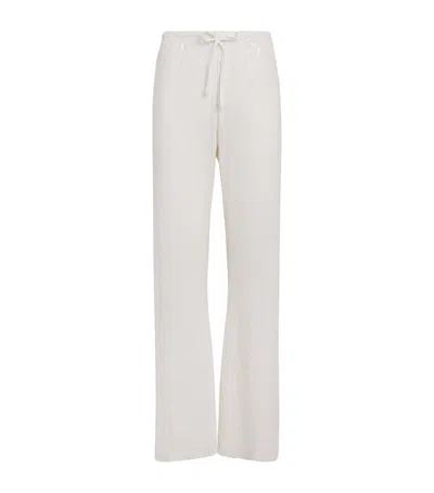 Polo Ralph Lauren Sequinned Straight Trousers In White