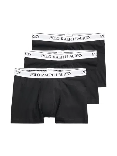 Polo Ralph Lauren Set Of 3 Cotton Boxers In Black