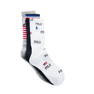 Polo Ralph Lauren Set Of 3 Pairs Of Knee-high Socks In Multi