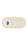 Polo Ralph Lauren Set Of 4 Thompson Polo Bear Dessert Plates
