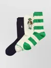 Polo Ralph Lauren Set Of Three Bear Motif Socks