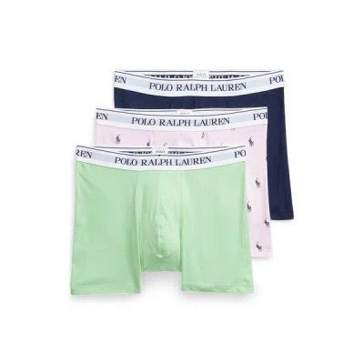 Polo Ralph Lauren Set Of Three Cotton Boxers In Neutral