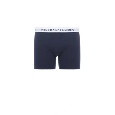 Polo Ralph Lauren Set Of Three Cotton Boxers In Blue