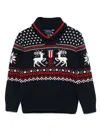 Polo Ralph Lauren Shawl-collar Sweater In Blue