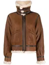 Polo Ralph Lauren Shearling And Leather Aviator Jacket In Brown