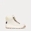 Polo Ralph Lauren Shearling-trim Suede Hiking Boot In White