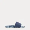 Polo Ralph Lauren Men's Signature Pony Pool Slides In Navy Red