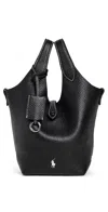 Polo Ralph Lauren Shiny Drum Pebble Crossbody Bag Black
