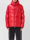 Polo Ralph Lauren Quilted Hooded Bomber Jacket With Zippered Pocket In Red